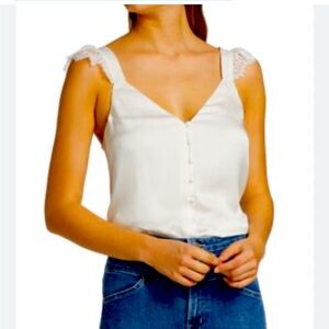CamiNYC Victoria silk cami white  NWT